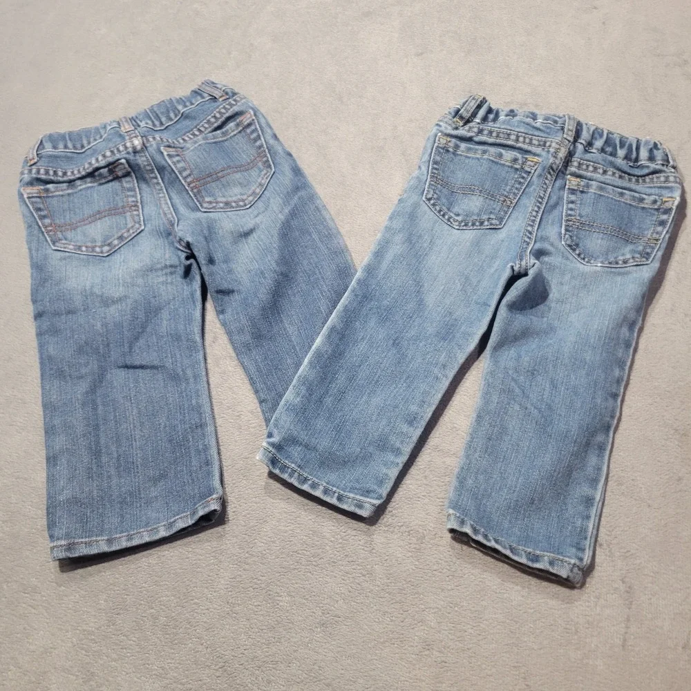 The Children's Place Jeans Boys 18-24M Blue Straight Leg Denim Lot of 2 Casual